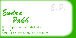 endre pakh business card